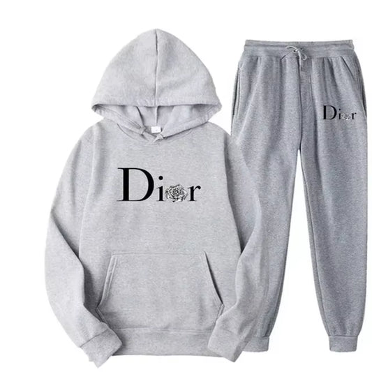 Men Tracksuit 2 Pieces Sets Hooded Sweatshirt +Drawstring Pants Male Hoodies Running Sportswear Men Women Autumn Sportwear